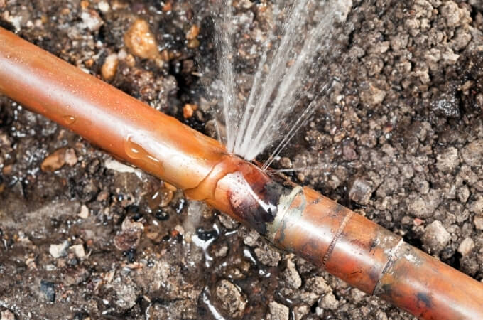 copper-pipe-burst-underground